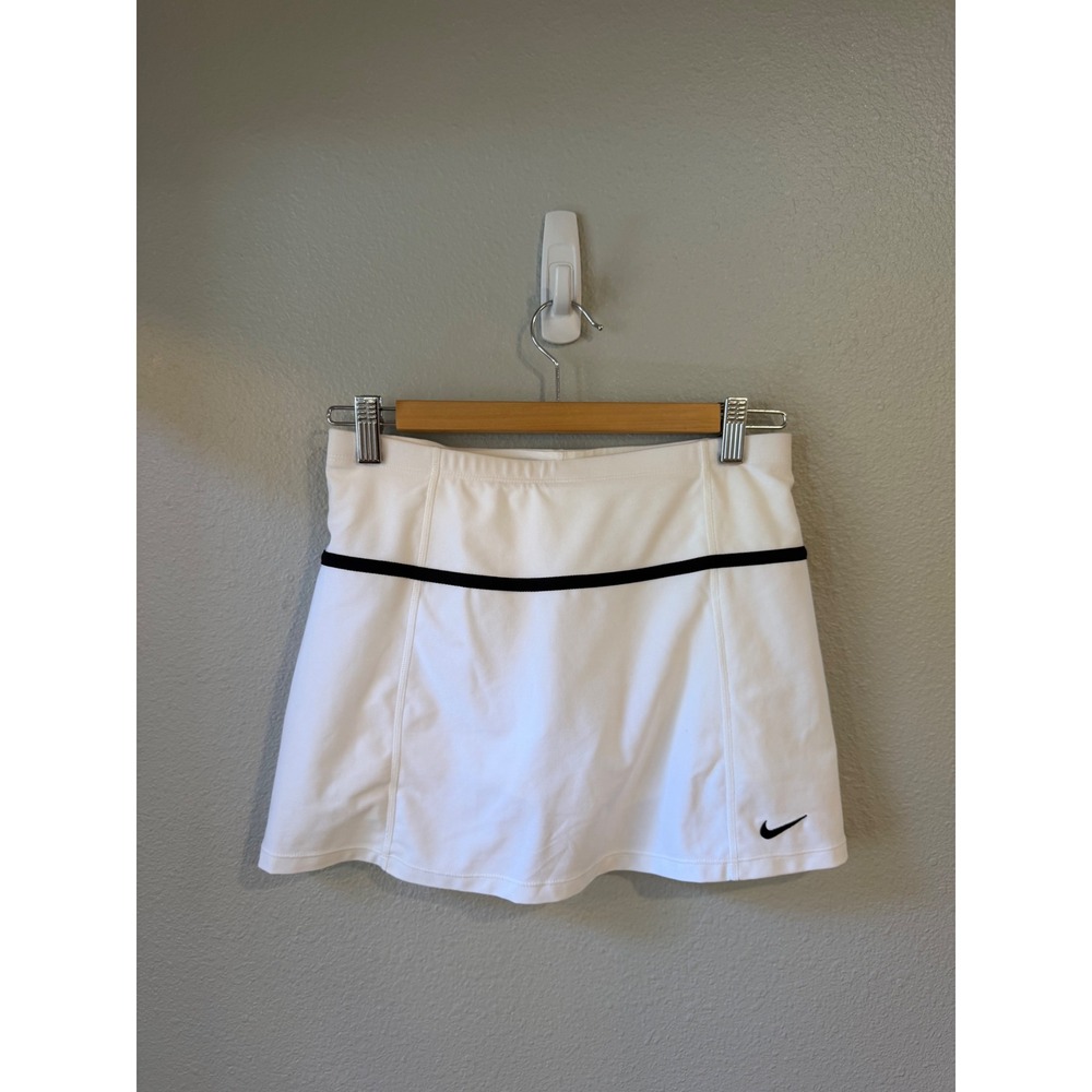 Nike White Tennis Skort with Black Trim